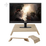 Suporte Base Monitor Tela Pc Mesa Ergonômico Mad Pinus 55x25