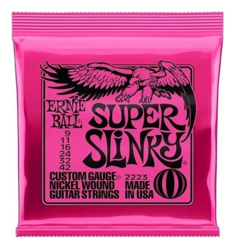 Cuerdas Guitarra Electrica Ernie Ball 2223 Super Slinky 9-42