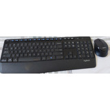 Teclado E Mouse Usb Sem Fio Logitech Mk235 Idioma Inglês