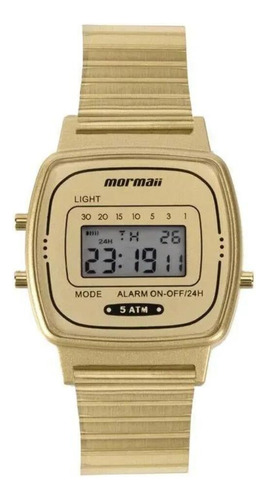 Relógio Mormaii Feminino Digital Vintage Dourado Mo13722/7d