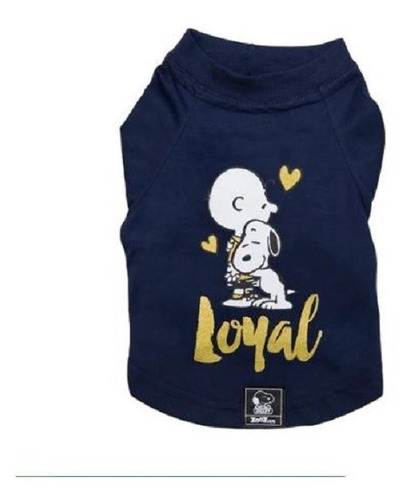 Roupa Para Cães Camiseta Azul Marinho Snoopy Tamanho G