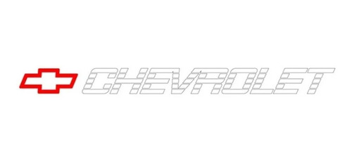 Calca Calcomania Sticker Chevrolet Tapa De Caja Color Blanco