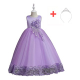 Vestido De Princesa Bouquet Para Niña, Vestido Elegante