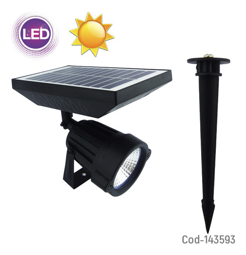 Estaca Solar Led Para Césped O Muro