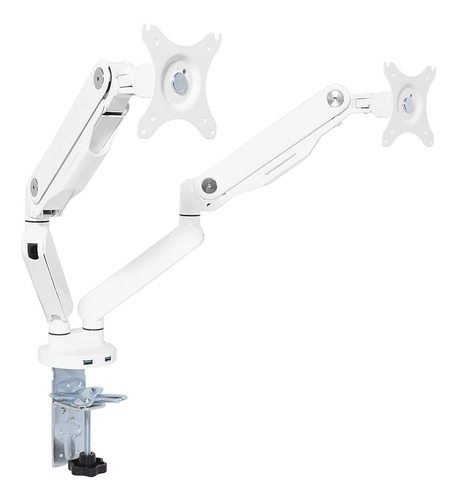 Soporte Doble Para Monitor De Office Star, Blanco/dual