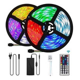 Tira Led Rgb Control Grande Kit X10mts Luces Habitación 220