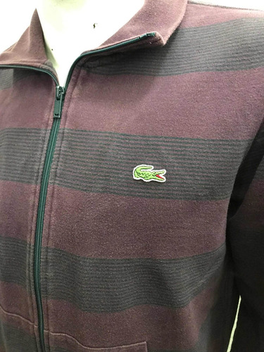 Buzo Hoodie Lacoste Striped Talle 4