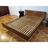 Cama Antigua Completa Madera Maciza Pesada Belgrano Nov23