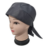 Gorro Chef Bucanero Cofia Paliacate Pirata Gris Oxford