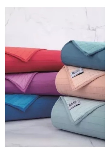 Cubrecama Cover Palette Colores Liso Queen Size 2.35 X 2.40m