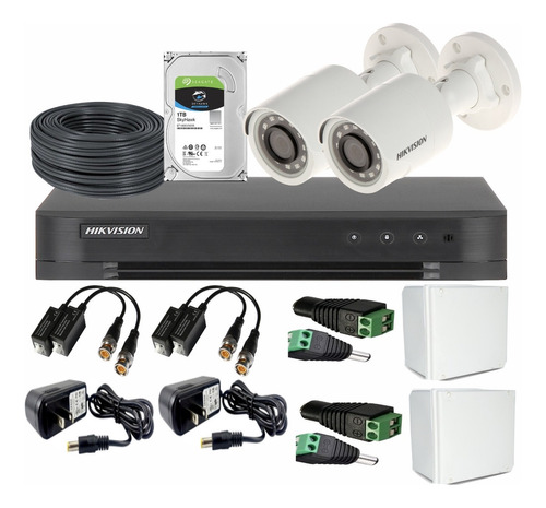 Kit Hikvision -  Dvr 1080p 4ch +2 Cámaras 2mp+disco Duro