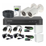 Kit Hikvision -  Dvr 1080p 4ch +2 Cámaras 2mp+disco Duro