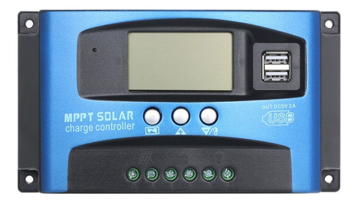 Controlador De Carga Solar Lcd 60a 12v/24v Mppt Usb 5v