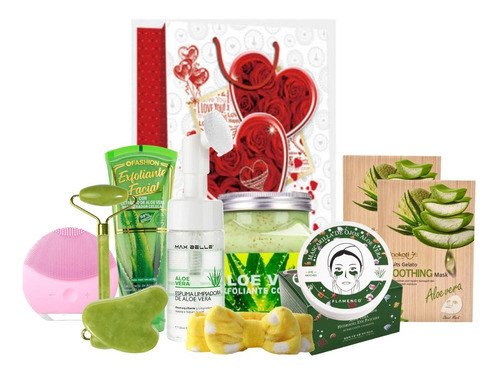 Kit Cuidado Facial Corporal Aloe Vera Hidratante Regalo 