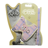 Great Pets Peitoral Colete P/ Gato Medio - Rosa