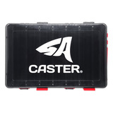 Caster Tbox-002 Caja Para Señuelos Doble Faz 16 Divisiones 27x18x5cm Gris Oscuro