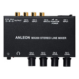 Anleon Stereo Line Mixer Four Channel Mixer, Micro Xlr Rca .