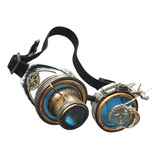 Moda Steampunk Goggles Lentes Azules Cyberpunk Gothic Ocular