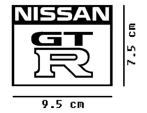 Nissan Gtr Logo Sticker Vinil 2 Pzas Blanco $135 Mikegamesmx