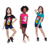 Kit Lote 7 Conjuntos Infantil Feminino Roupa Verão Sortido