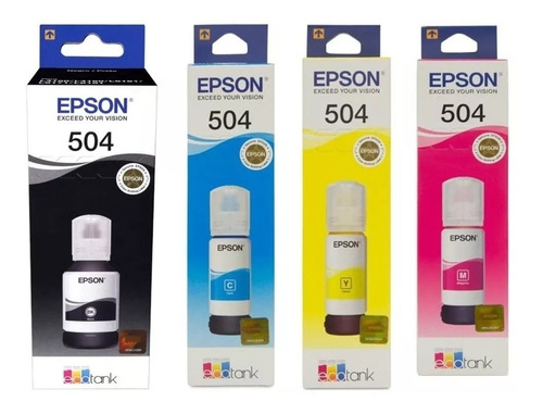 Combo Tintas Epson 504 T504 Original L4150 L4160 L6161 L6171