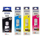 Combo Tintas Epson 504 T504 Original L4150 L4160 L6161 L6171