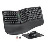 Meetion Teclado Y Mouse Inalámbricos Ergonómicos, Teclado