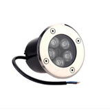 4 Spot  Balizador Chão Piso 5w Embutir Verde 5leds