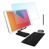 Teclado Abnt2 Mouse Suporte Película Para iPad 7 8 9