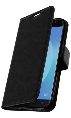 Samsung J4 Plus 2018 Funda Negra Estuche Agenda Con Tapa 