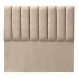 Respaldo Tubular Vertical Queen Lino Beige