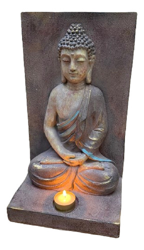 Porta Vela Importado 33 Cm Buda Meditando Zen Deco Cuadros