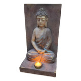 Porta Vela Importado 33 Cm Buda Meditando Zen Deco Cuadros
