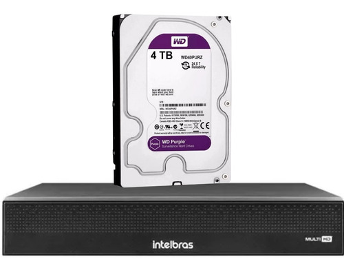 Dvr Intelbras 16ch Mhdx 1016c Inteligente C/hd 4tb Wd Purple