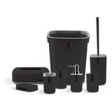 Set Juego De Accesorios De Baño De 8 Piezas Color Negro. 