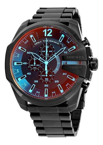 Reloj Diesel Dz4318 Mega Chief Hombre Acero 100% Original