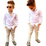 Conjunto Infantil Social Camisa Calça Tam 1 A 8 Kit Oferta