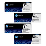 Pack X4 Tóner Hp 85a Laserjet Impresora Original 1600p Negro