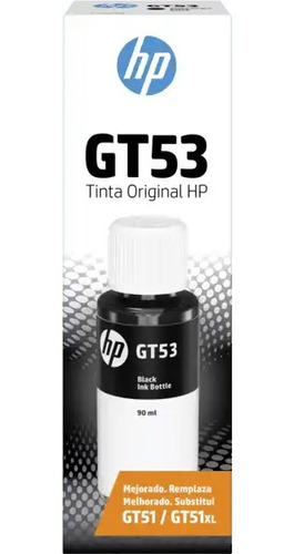 Botella De Tinta Hp Gt53 Negro Original 90 Ml