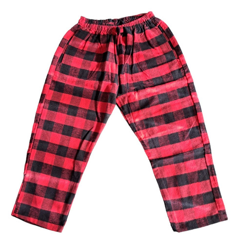 Pantalón A Cuadros Tipo Elepant Pijama Inviern Niños Colores