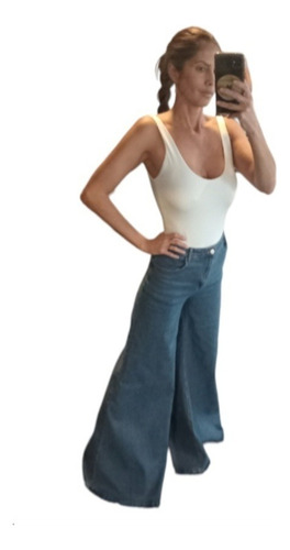 Pantalon Palazzo Oxford Extra Wide Leg Super Tendencia!