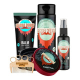 Kit Produtos Barba Shampoo 3x1 + Pomada Teia + Óleo + Balm