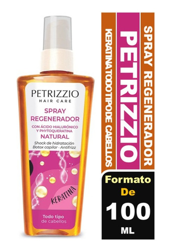 Petrizzio Spray Capilar Regenerador Con Keratina 100 Ml