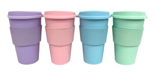 Vaso Termico Starbucks Tapa Colores Pastel Moderno 