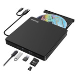 Guamar Unidad Externa De Cd/dvd, Usb 3.0 Usb-c Cd Dvd +/-rw.