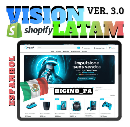 Vision Generico Latam + Script Css(cartx Yampi) Bônus