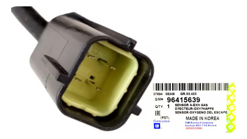 Sensor Oxigeno Chevrolet Aveo Lt Ls 2008-2014 Epica 4 Cables Foto 5