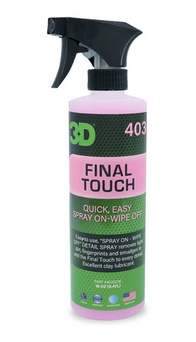 3d Final Touch Quick Detailer Brillo Final Post Lavado