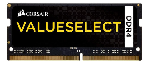 Memoria Ram Value Select Gamer Color Negro  8gb 1 Corsair Cmso8gx4m1a2133c15