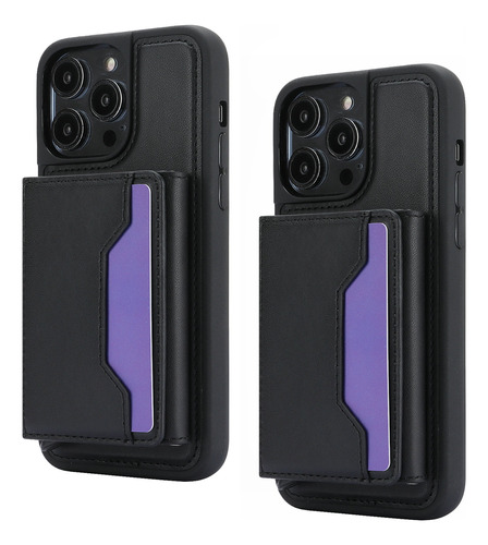 2×funda Tipo Cartera Piel Tarjetas Desmontables For iPhone